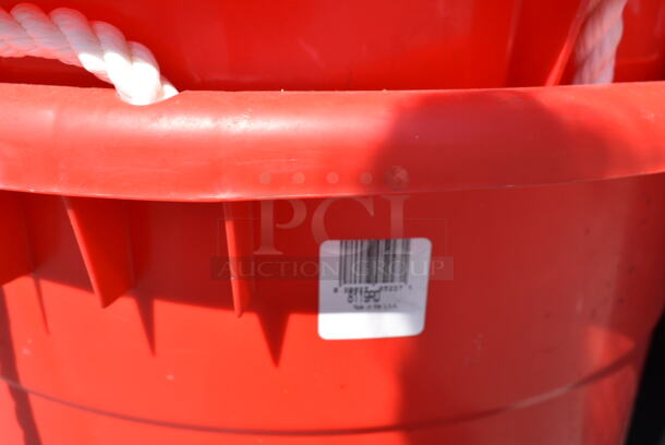 ALL ONE MONEY! Lot of Various Items Including 2 Red Buckets, 2 Black Trash Cans and Contents.  - Image 4 of 10