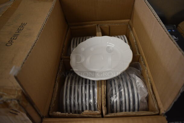 72 BRAND NEW IN BOX! Tuxton CHA-060 White Ceramic Plates. 6x6x1. 72 Times Your Bid! - Image 2 of 3