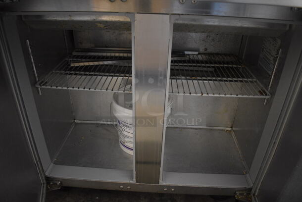 Continental Model SW36-15M Stainless Steel Commercial Sandwich Salad Prep Table Bain Marie Mega Top on Commercial Casters. 115 Volts, 1 Phase. 36x34x42.5. Tested and Working! - Image 7 of 7