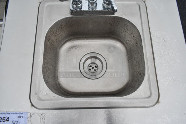QualServ WMSC24MS Stainless Steel Commercial Single Bay Portable Sink w/ Faucet and Handles on Commercial Casters. 120 Volts, 1 Phase. - Image 4 of 10