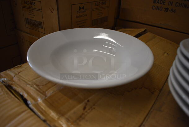 24 BRAND NEW IN BOX! Tuxton ALD-090 White Ceramic Pasta Plates. 9x9x2. 24 Times Your Bid! - Image 2 of 3