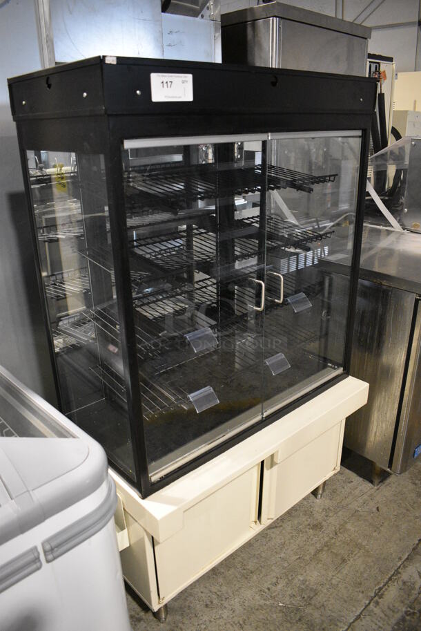Metal Floor Style Dry Bakery Display Case Merchandiser w/ 2 Doors. 44x21x61 - Image 3 of 5