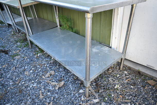 Stainless Steel Table w/ Under Shelf and Back Splash.  - Image 3 of 3