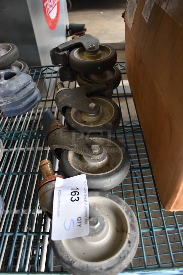 ALL ONE MONEY! Lot of 5 Commercial Casters! 6x3x8 - Image 1 of 3