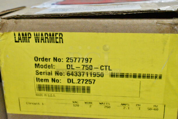 3 BRAND NEW IN BOX! Items; 1 Hatco DL-725-CTL Heat Lamp and 2 Hatco DL-750-CTL Heat Lamp. 120 Volts, 1 Phase. 3 Times Your Bid!  - Image 5 of 5