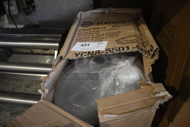 Box of Pactiv ClearView Clear Plastic Lids - Image 1 of 3