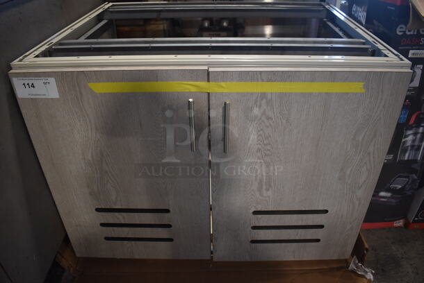 BRAND NEW! Royston 1712699 Wood Pattern 2 Door Cabinet. 36x29x28 - Image 6 of 6