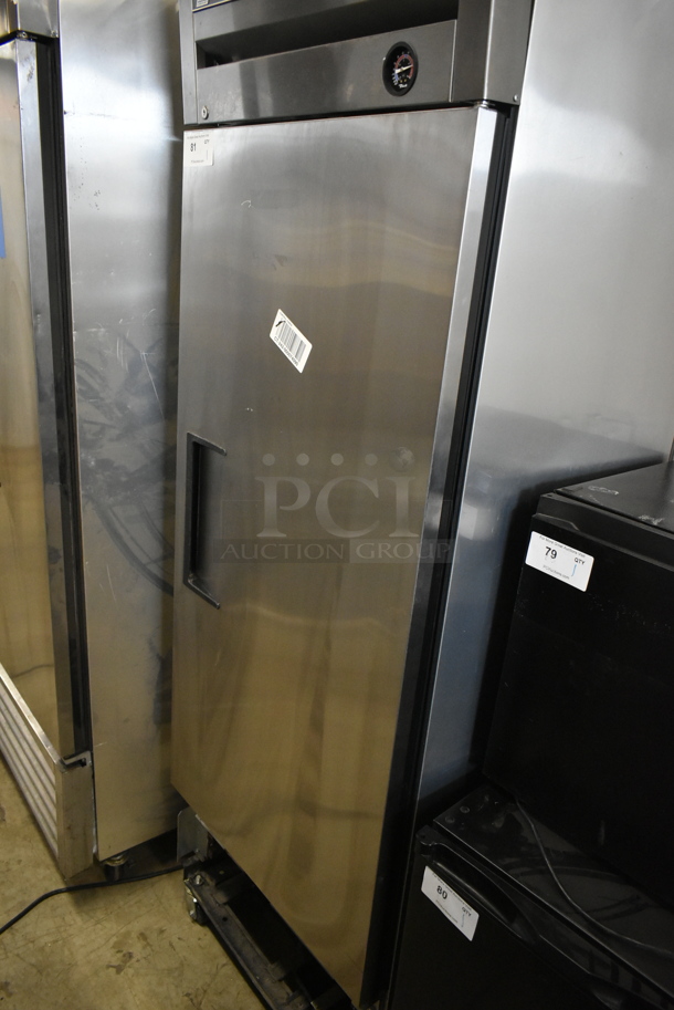 2017 True T-19F Stainless Steel Commercial Single Door Reach In Freezer w/ Poly Coated Racks. 115 Volts, 1 Phase. Tested and Powers On But Does Not Get Cold - Image 1 of 5