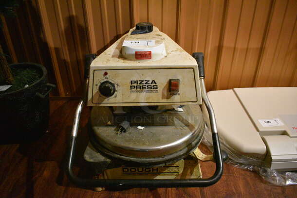 DoughPro DP1100 Metal Commercial Countertop Dough Press. 120 Volts, 1 Phase. 20x28x21. Item Was in Working Condition on Last Day of Business. (bar)