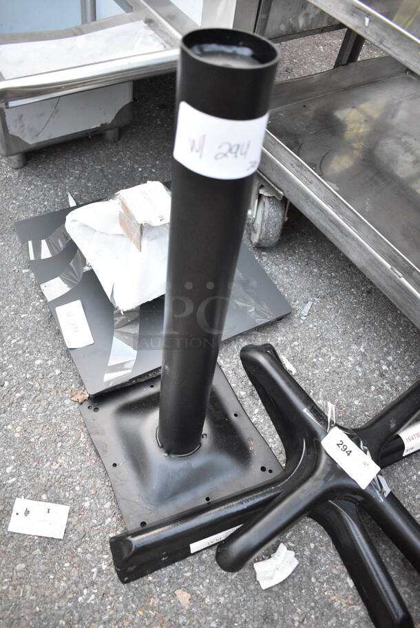 Lot of Various BRAND NEW SCRATCH AND DENT! Items; 164TBTSWD22 Table Base Spider, Metal Table Base Column, 2 Cross Table Base Feet.  - Image 5 of 7