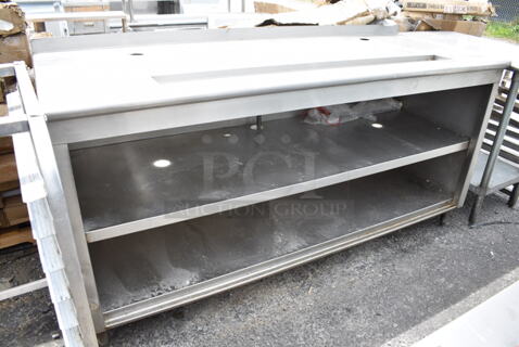 Stainless Steel Soda Station w/ 2 Under Shelves. 