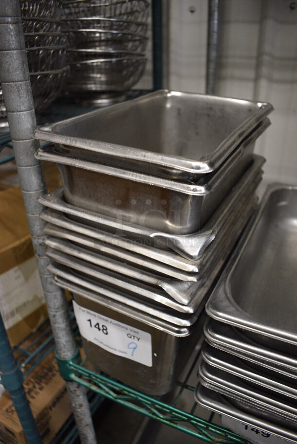 9 Stainless Steel 1/4 Size Drop In Bins. 1/4x6. 9 Times Your Bid! - Image 2 of 3