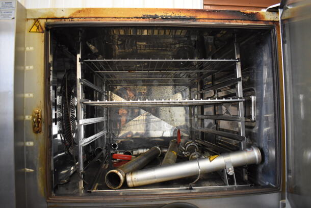 2 2016 Rational Stainless Steel Commercial Combitherm Self Cooking Center Convection Ovens on Commercial Casters. Top Model: SCC WE 62. Bottom Model: SCC WE 102. Picture of Unit Powered on is Included. 480 Volts, 3 Phase. 42x40x73. 2 Times Your Bid! - Image 7 of 9