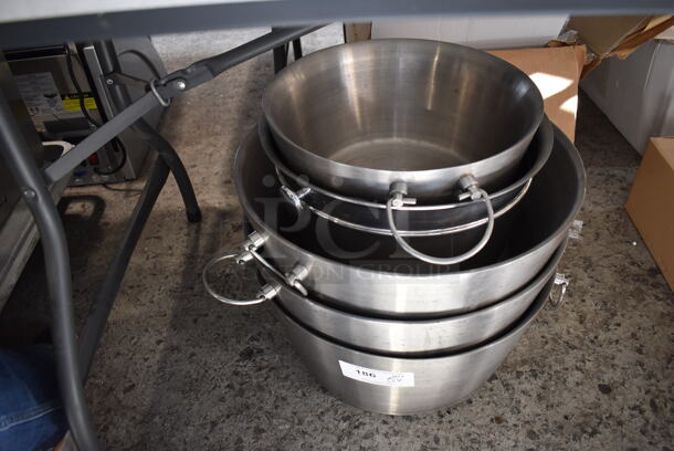 5 Various Metal Buckets. Includes 19x19x9, 15x15x10, 14x14x7.5. 5 Times Your Bid! - Image 2 of 5