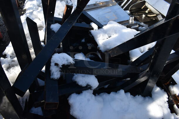 ALL ONE MONEY! Lot of Black Metal Table Bases. - Image 3 of 3