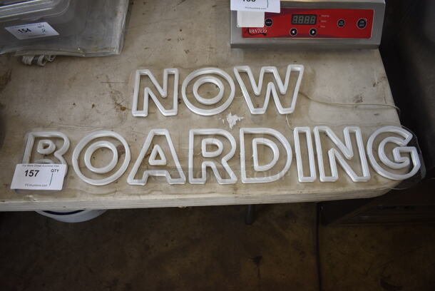Now Boarding Sign. 31.5x1x11.5