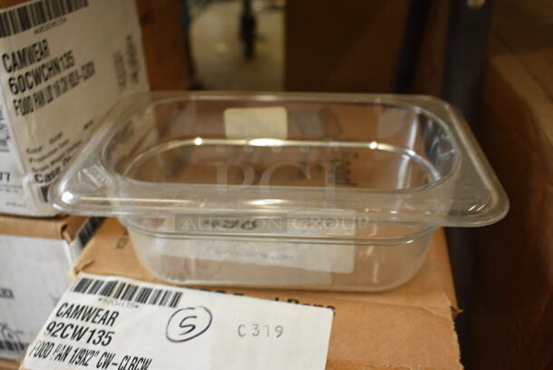 ALL ONE MONEY! Lot of 11 BRAND NEW IN BOX! Cambro Poly Clear 1/9 Size Drop In Bins. 1/9x2 - Image 1 of 3