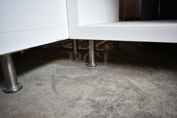 White 4 Cubby / Compartment Shelving Unit. - Image 5 of 5