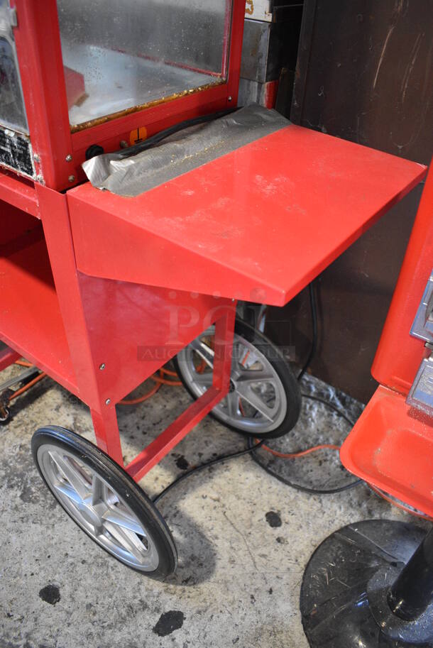 Carnival King Model 382PM30R Metal Commercial Floor Style Popcorn Machine Merchandiser on 2 Casters. 120 Volts, 1 Phase. 37x18x62. Tested and Working! - Image 6 of 6