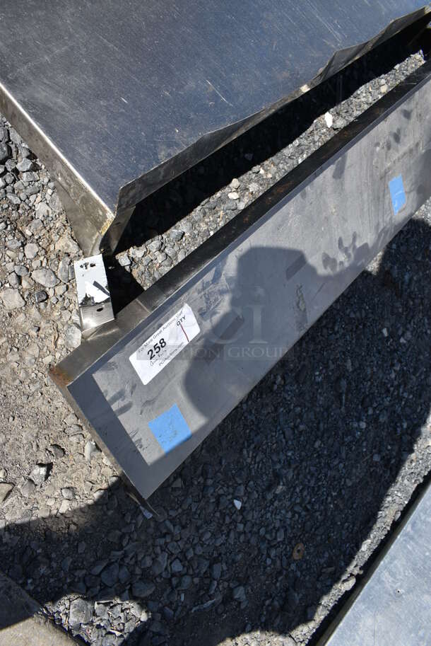 Metal Shelf w/ Wall Mount Brackets. 80x11x9 - Image 3 of 3