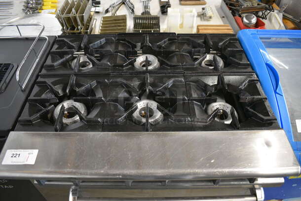 American Range Stainless Steel Commercial Natural Gas Powered 6 Burner Range w/ Oven. 36x30x36 - Image 2 of 6