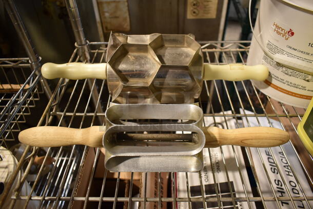 2 Stainless Steel Rolling Pin Style Donut Dough Cutters. 2 Times Your Bid! - Image 1 of 4