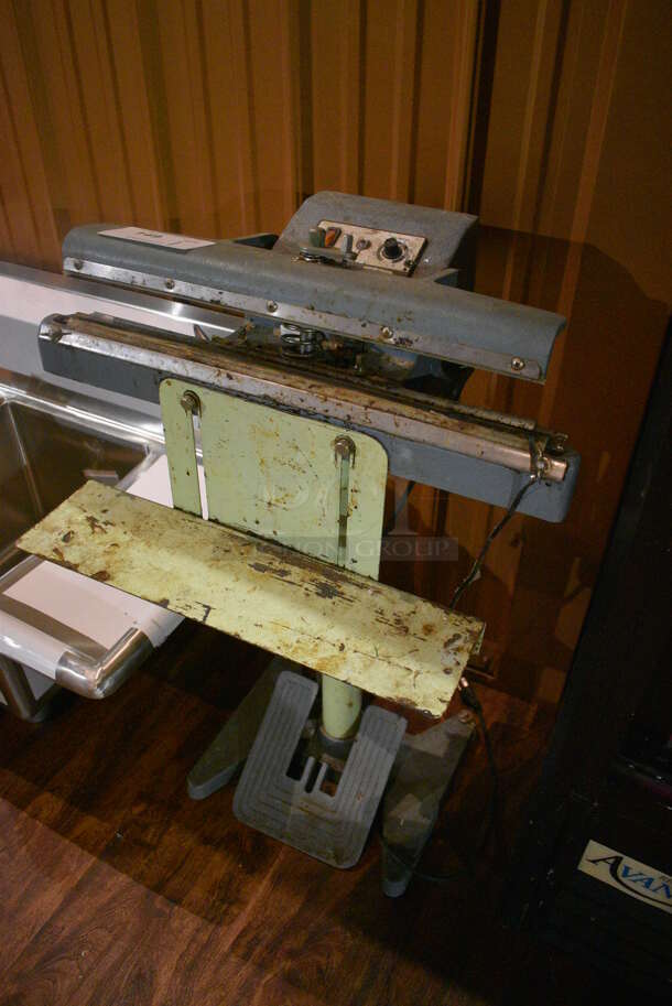 TEW TISF-602 Metal Commercial Floor Style Impulse Foot Sealer. 110 Volts, 1 Phase. 21x21x34. Item Was in Working Condition on Last Day of Business. (bar) - Image 2 of 7