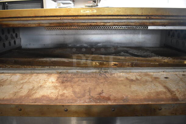 2 Garland Model GPD60 Stainless Steel Commercial Natural Gas Powered Single Deck Pizza Ovens w/ Cooking Stones on Metal Legs. 122,000. 81x49x63.5. 2 Times Your Bid! - Image 4 of 12