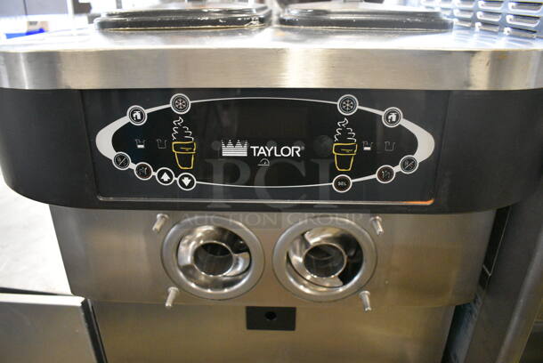 2012 Taylor Model C723-33 Stainless Steel Commercial Floor Style 2 Flavor w/ Twist Soft Serve Ice Cream Machine on Commercial Casters. Missing Pieces. 208-230 Volts, 3 Phase. 23x34x55 - Image 3 of 7