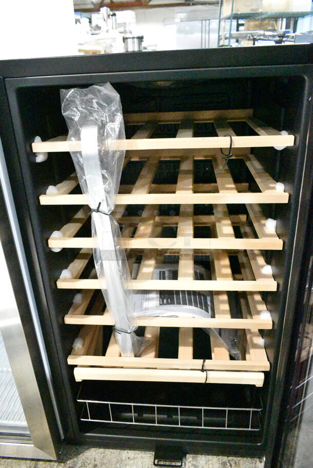 	BRAND NEW SCRATCH AND DENT! Whynter FWC-341TS Metal 34 Bottle Freestanding Wine Cooler Merchandiser w/ Display Shelf and Digital Control. 115 Volts, 1 Phase. Tested and Working! - Image 4 of 7