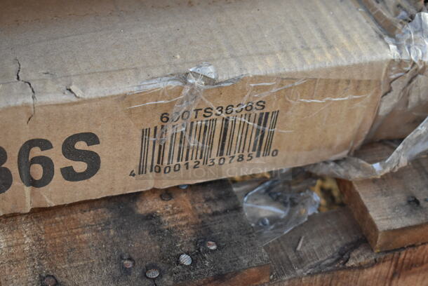 2 BRAND NEW SCRATCH AND DENT! Regency 600TS3636S 36" x 36" 16 Gauge Stainless Steel Commercial Work Table with Undershelf. 2 Times Your Bid! - Image 4 of 4