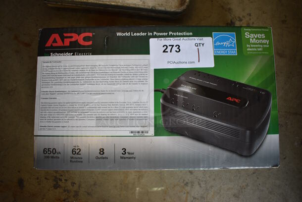 BRAND NEW IN BOX! APC ENERGY STAR Uninterruptible Power Supply. 15x9x5 - Image 1 of 4