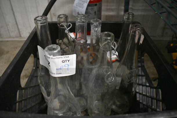 9 Various Glass Bottles. Includes 4x4x11.5. 9 Times Your Bid! - Image 2 of 3