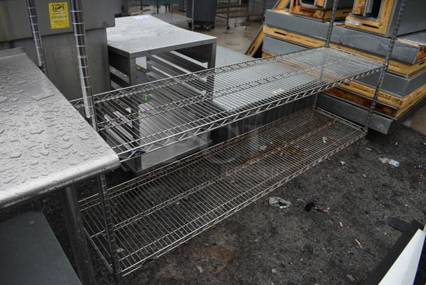 Metro Chrome Finish 4 Tier Shelving Unit. BUYER MUST DISMANTLE. PCI CANNOT DISMANTLE FOR SHIPPING. PLEASE CONSIDER FREIGHT CHARGES. 72x18x75 - Image 2 of 3