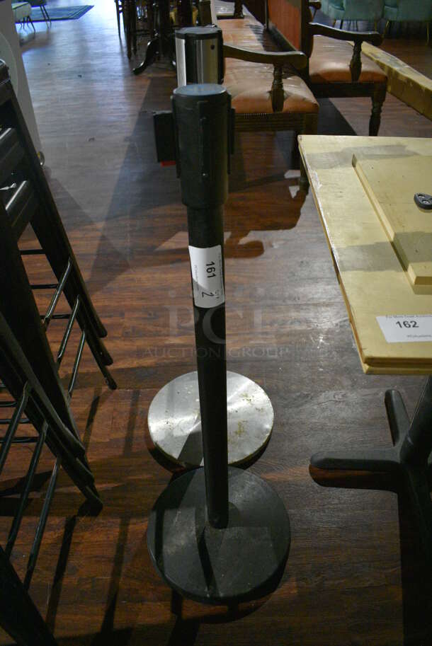 2 Metal Stanchions. 15x15x42, 13x13x40. 2 Times Your Bid! (bar)