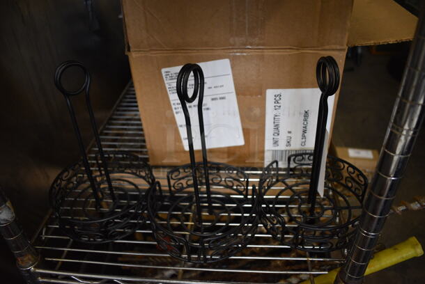 3 Black Metal Countertop Holders. 6x6x10. 3 Times Your Bid! - Image 2 of 3