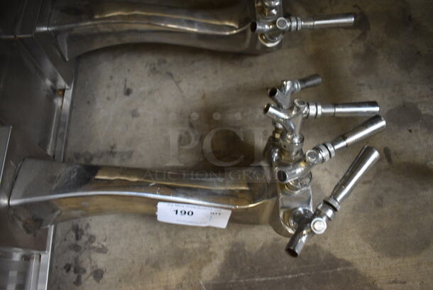 Stainless Steel Commercial 2 Beer Tower Unit w/ 4 Taps Each. 32x17x20 - Image 2 of 5