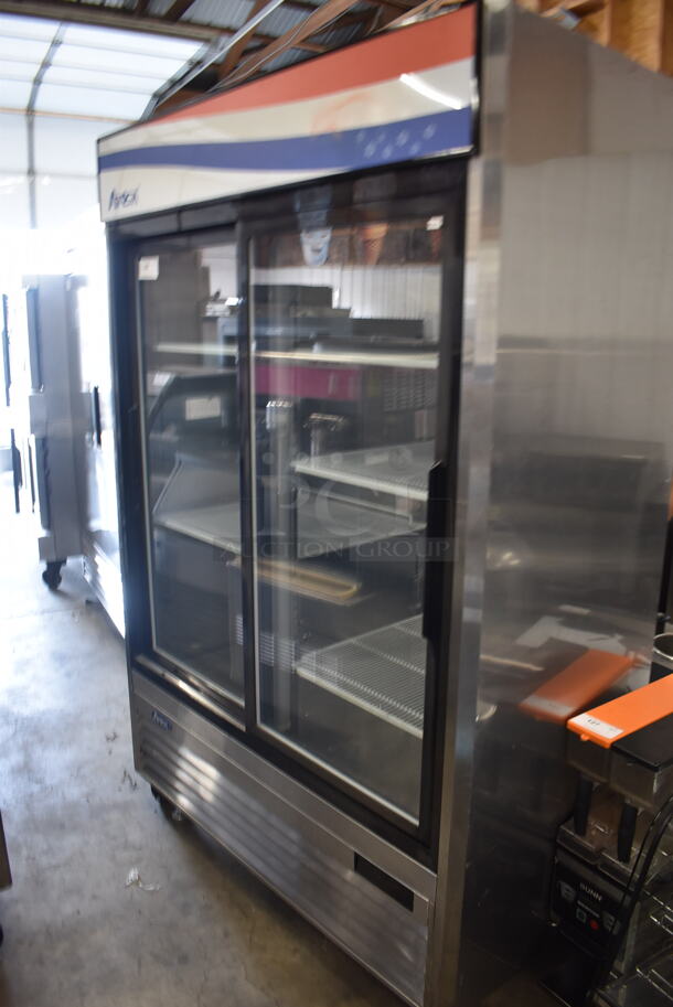 2021 Atosa MCF8709GR Commercial Stainless Steel 2-Door Merchandiser Cooler With Polycoated Shelves. 115V, 1 Phase. Tested and Working! - Image 2 of 7