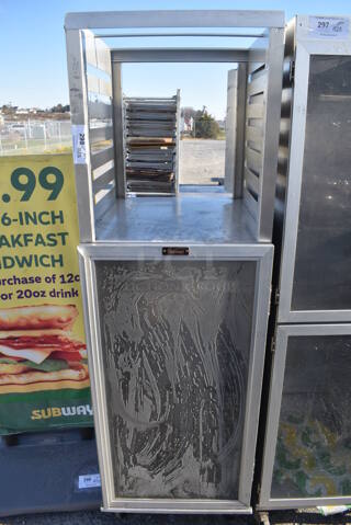 Lockwood Metal Commercial Enclosed Pan Transport Rack on Commercial Casters. 22x30x71