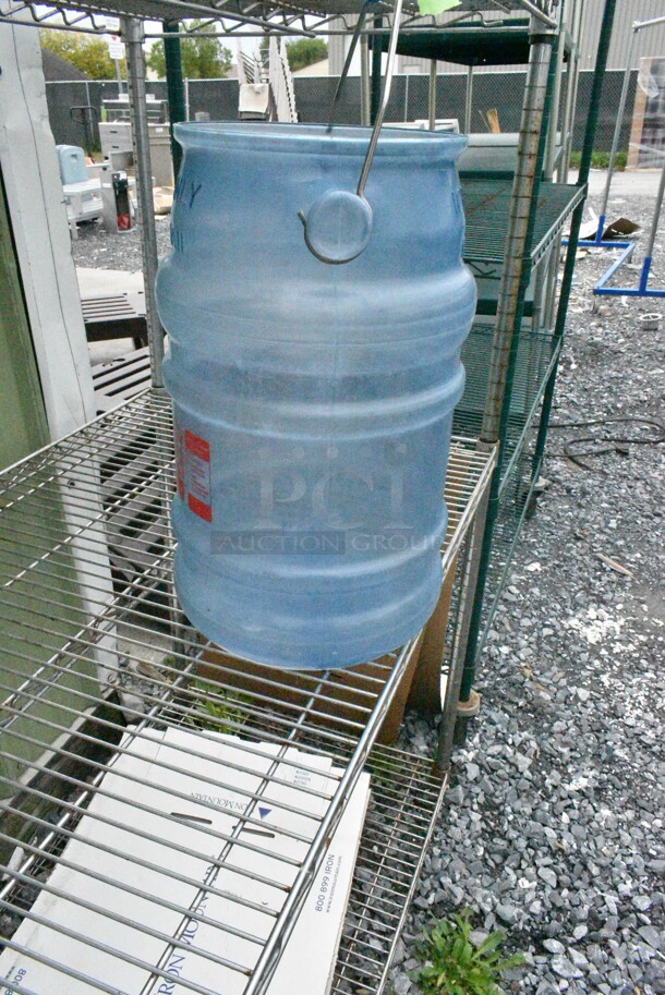 Chrome Finish 4 Tier Wire Shelving Unit w/ Contents including Ice Bucket. BUYER MUST DISMANTLE. PCI CANNOT DISMANTLE FOR SHIPPING. PLEASE CONSIDER FREIGHT CHARGES. - Image 5 of 7