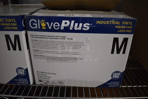 20 BRAND NEW BOXES of Give Plus Industrial Vinyl Powder Free Non Sterile Medium Gloves. 20 Times Your Bid! - Image 4 of 4