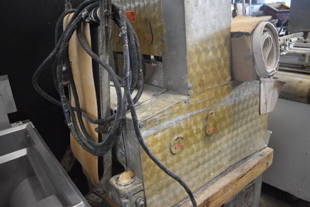 Mandl Metal Commercial Floor Style Dough Sheeter on Commercial Casters. 250 Volts, 1 Phase. 42x26x56 - Image 7 of 7