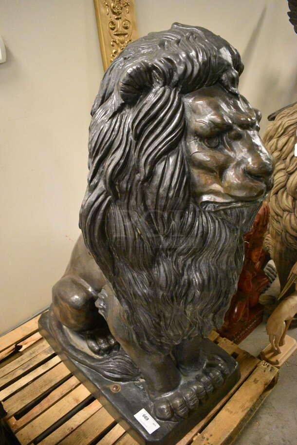Bronze Lion Statue Signed by A. Barye 1832.  - Image 3 of 6
