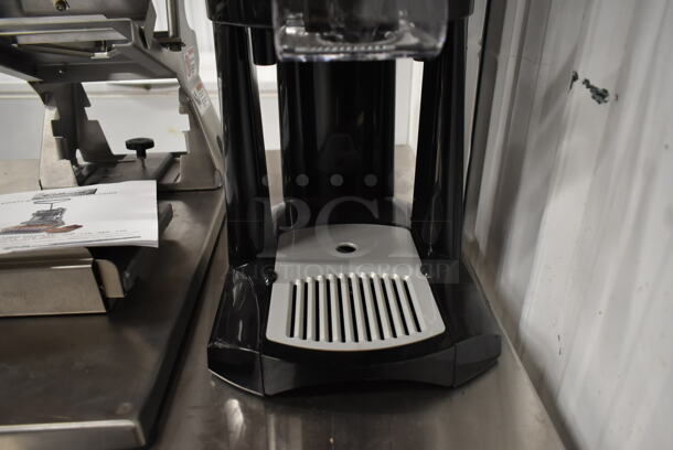 BRAND NEW SCRATCH AND DENT! Fetco LGD-20 Luxus 2 Gallon Stainless Steel Coffee Dispenser with Stand. - Image 4 of 5
