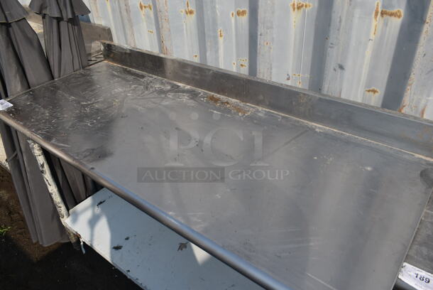 Stainless Steel Commercial Table w/ Back Splash and Under Shelf. - Image 3 of 5