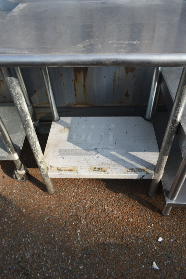 Stainless Steel Commercial Table w/ Back Splash and Under Shelf. - Image 3 of 4