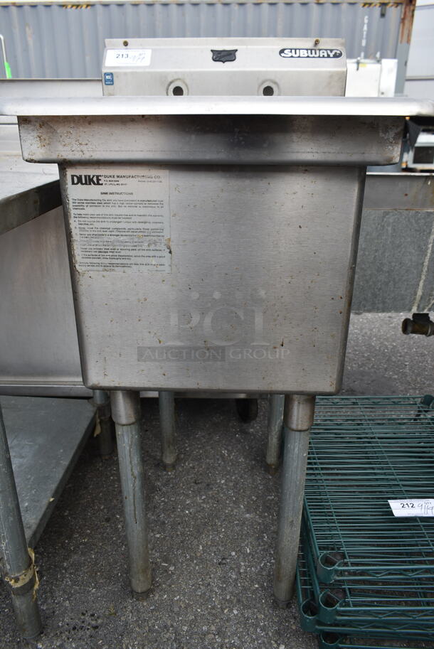 Duke Stainless Steel Commercial Single Bay Sink. - Image 4 of 5