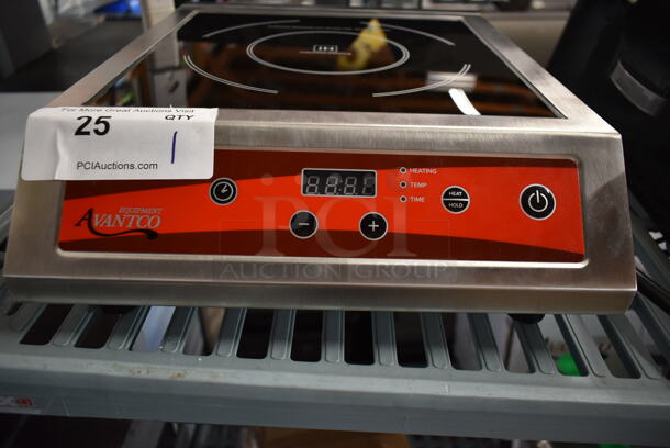 BRAND NEW SCRATCH AND DENT! 2023 Avantco 177IC3500 Stainless Steel Commercial Countertop Electric Powered Single Burner Induction Range. 208-240 Volts, 1 Phase. - Image 3 of 7
