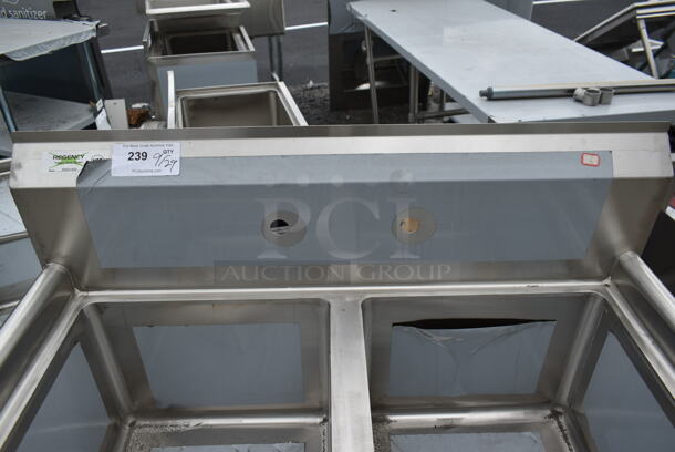 BRAND NEW SCRATCH AND DENT! Regency 600S12323224 Stainless Steel Commercial Two Bay Sink. - Image 4 of 6