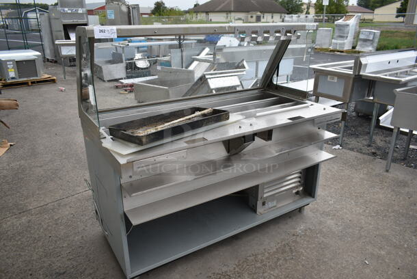 Duke SUB-CP-TC60 M Stainless Steel Commercial Subway Sandwich Make Line Prep Table w/ Sneeze Guard. 120 Volts, 1 Phase.  - Image 3 of 7